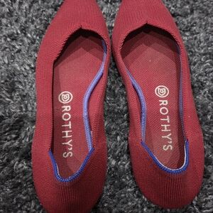 Rothy's Women's Burgundy Pointed-Toe Flats